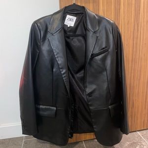 Leather blazer